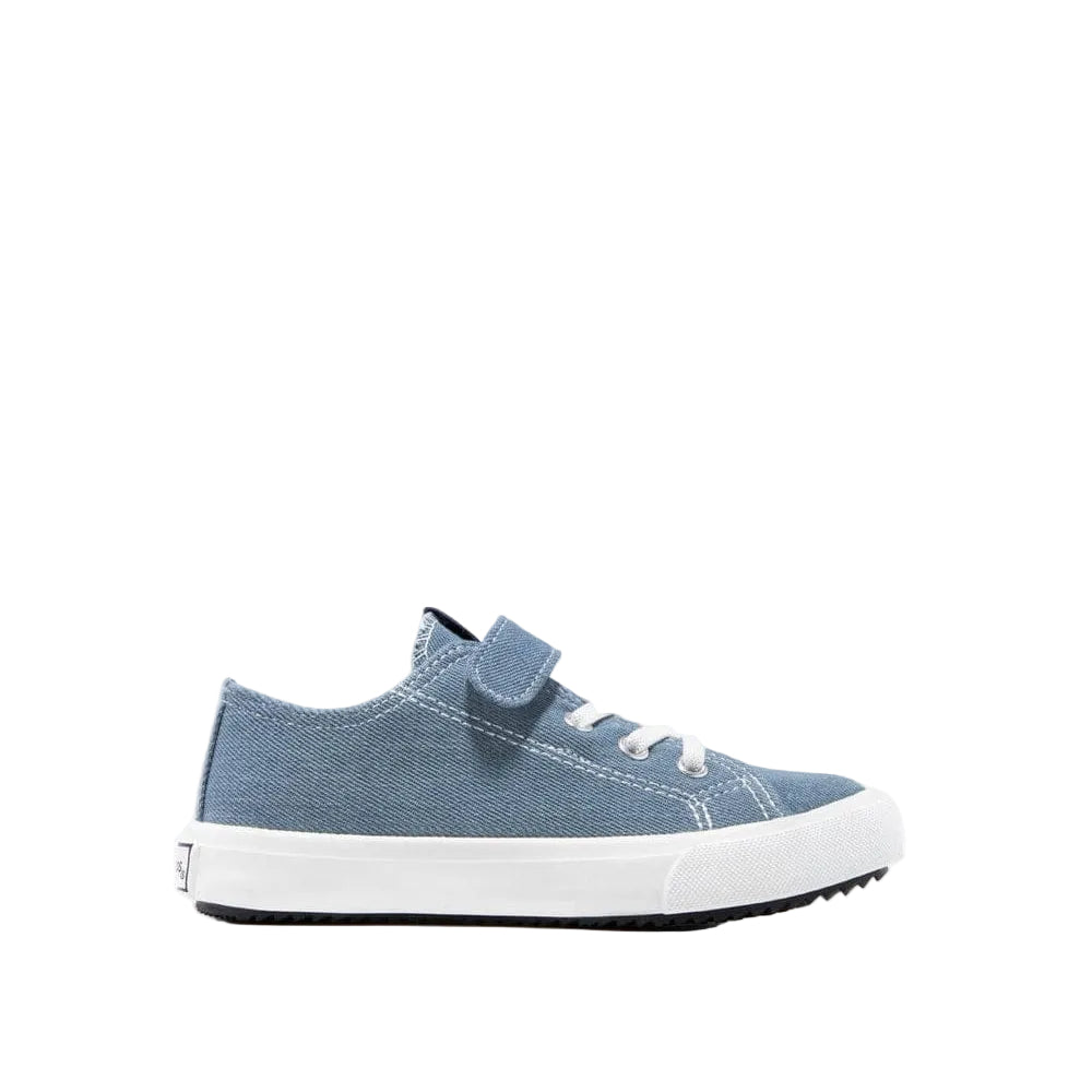 Baskets à lacets élastiques en denim