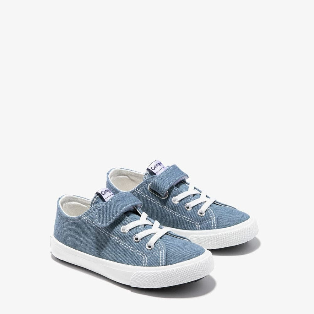 Baskets à lacets élastiques en denim