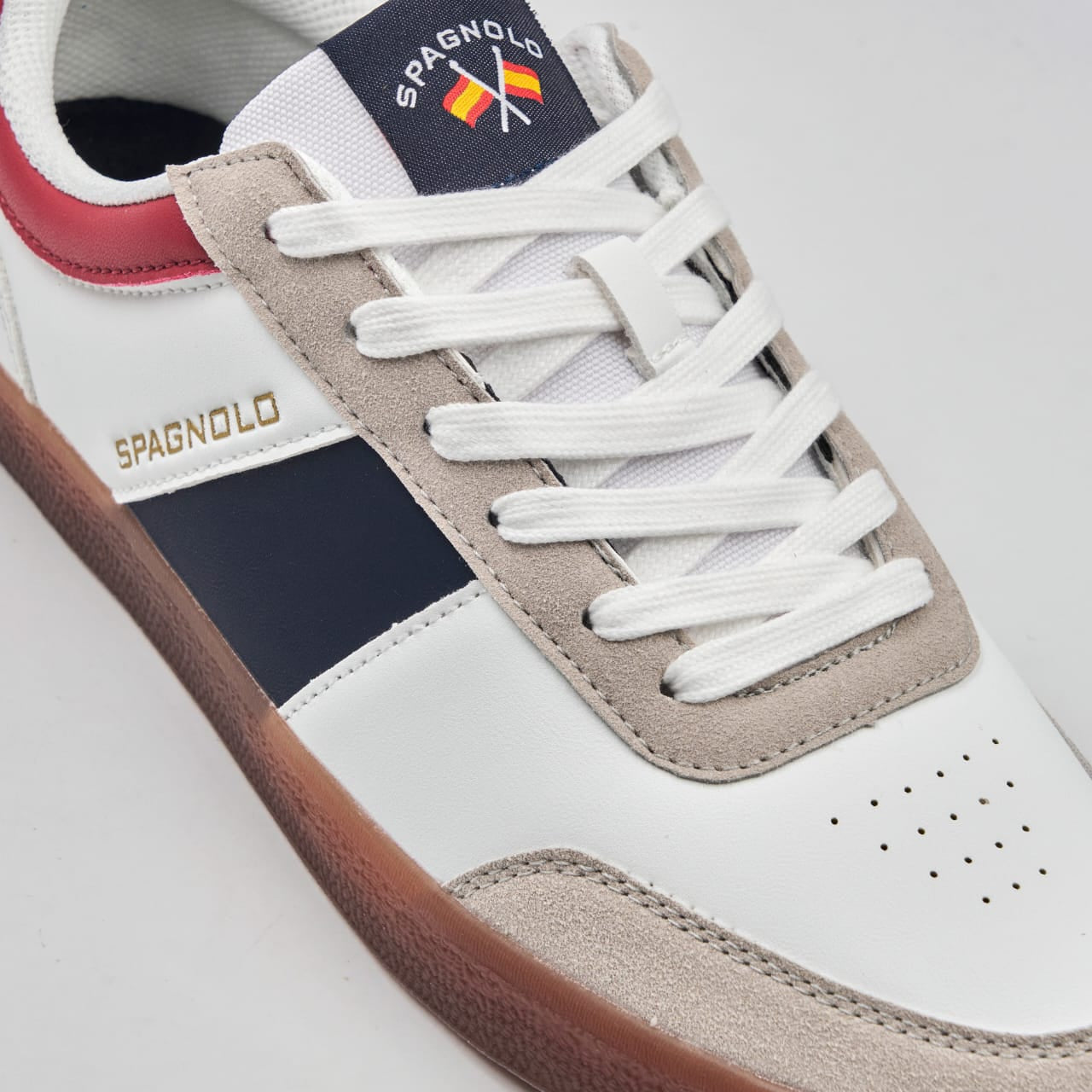 Sneakers Spagnolo Blanc & Bleu