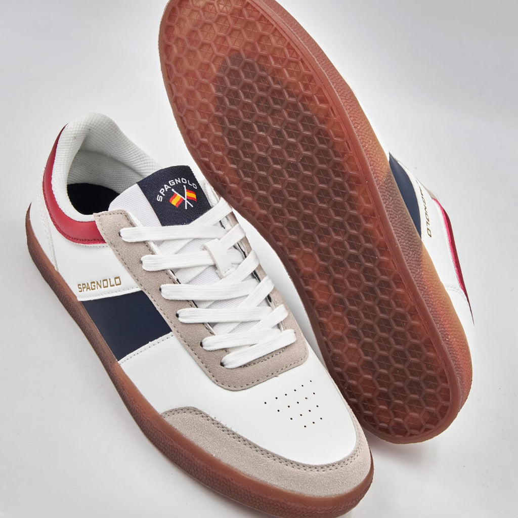 Sneakers Spagnolo Blanc & Bleu