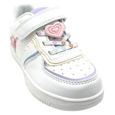 Baskets cœur blanc
