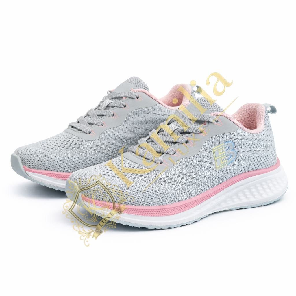 Baskets Medical DM Gris & Rose - vue 3