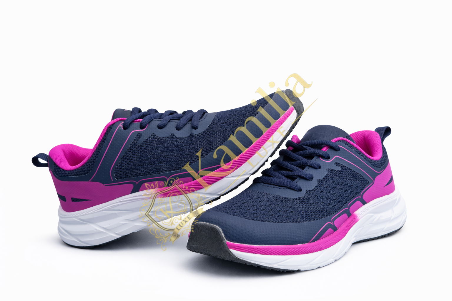 Sneakers Demax Bleu & Rose - vue 3