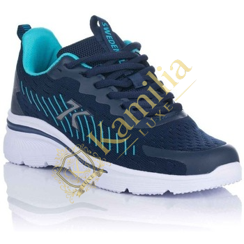Sneakers Sweden Kle Flora Bleu & Turquoise - vue 1