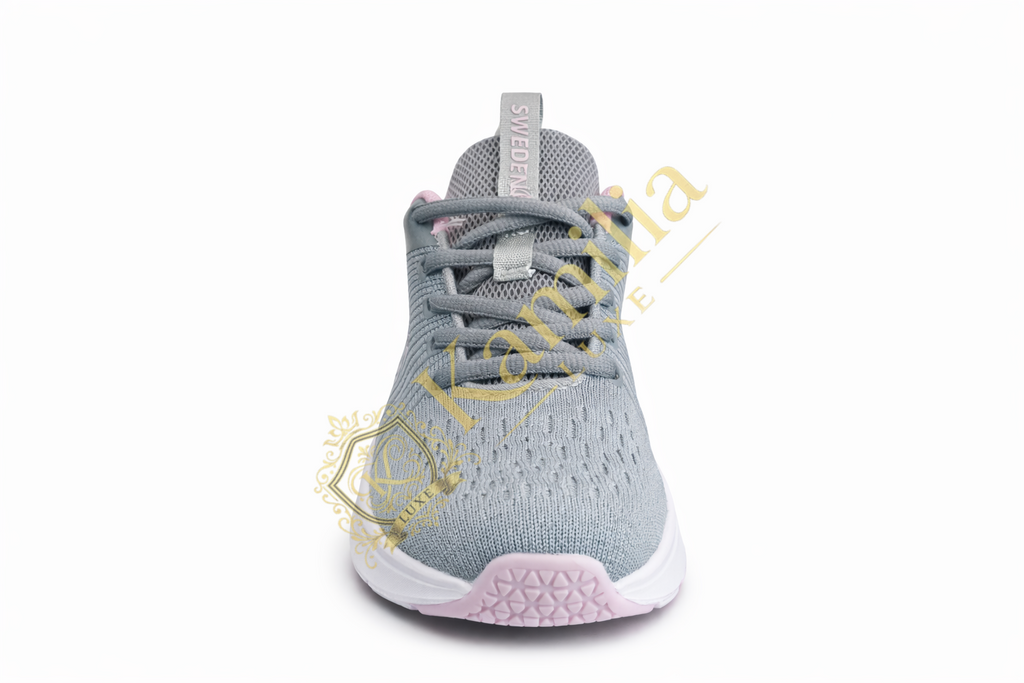 Sneakers Sweden Kle Judith Gris & Rose - vue 2