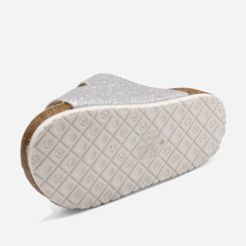 Sandales Fille Argent Double Bride