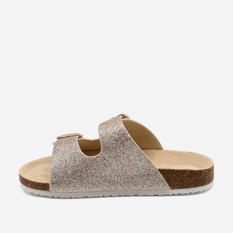 Sandales Fille Doré Double Bride