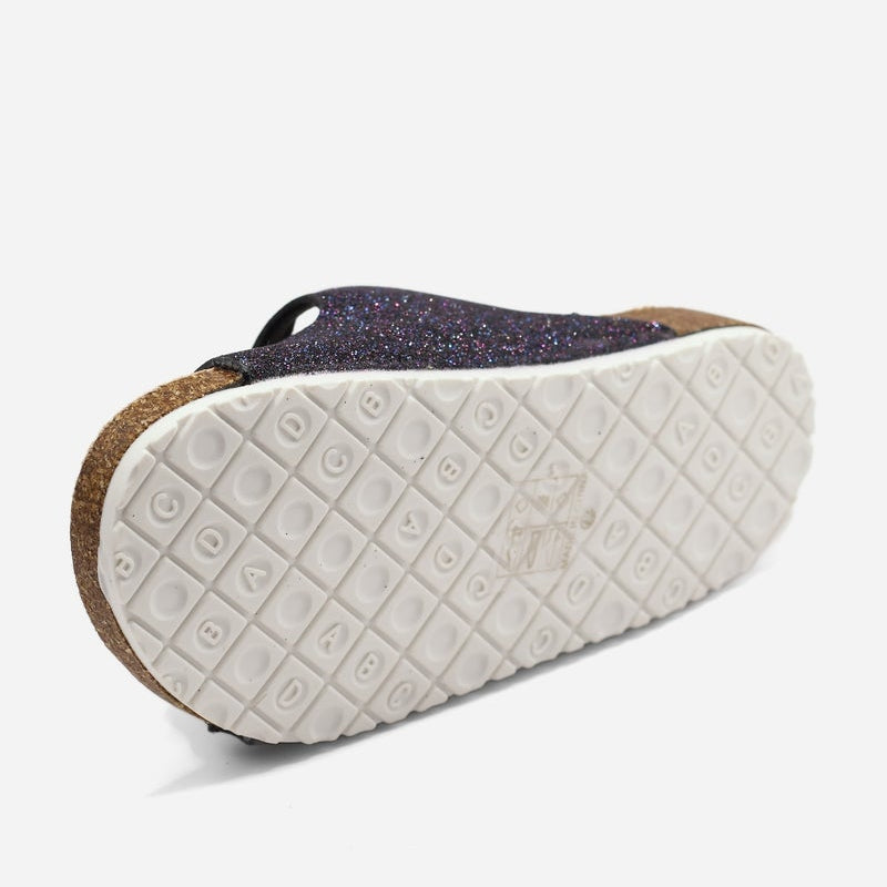 Sandales Fille Noir Double Bride