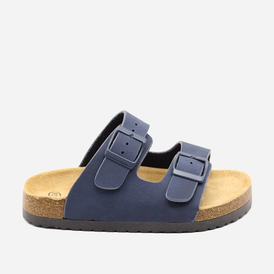 Mules double brides - Bleu foncé