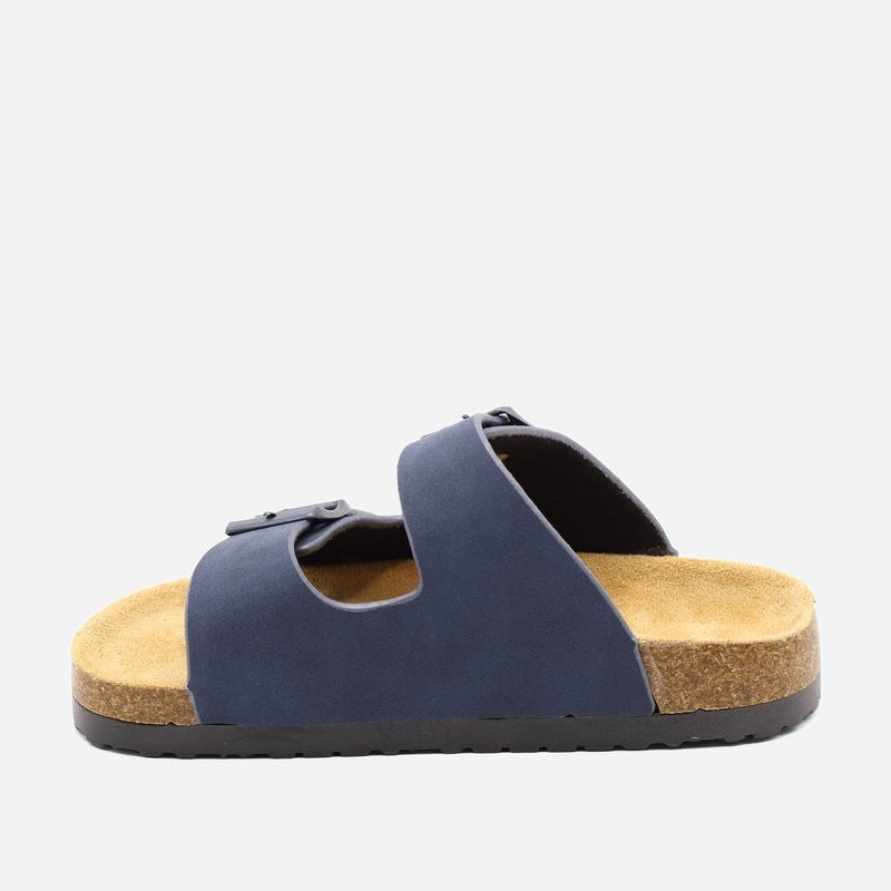 Mules double brides - Bleu foncé