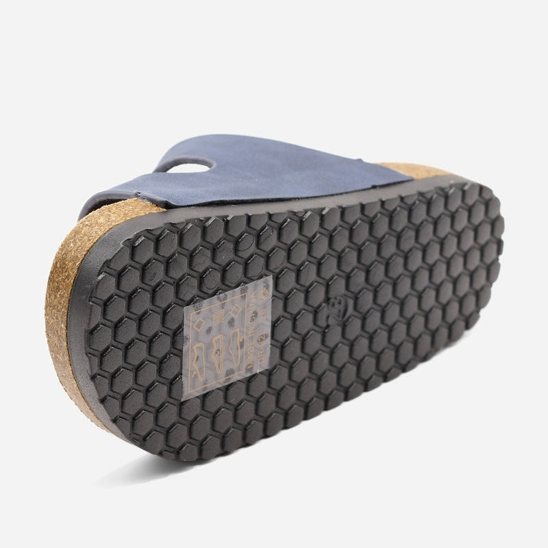 Mules double brides - Bleu foncé