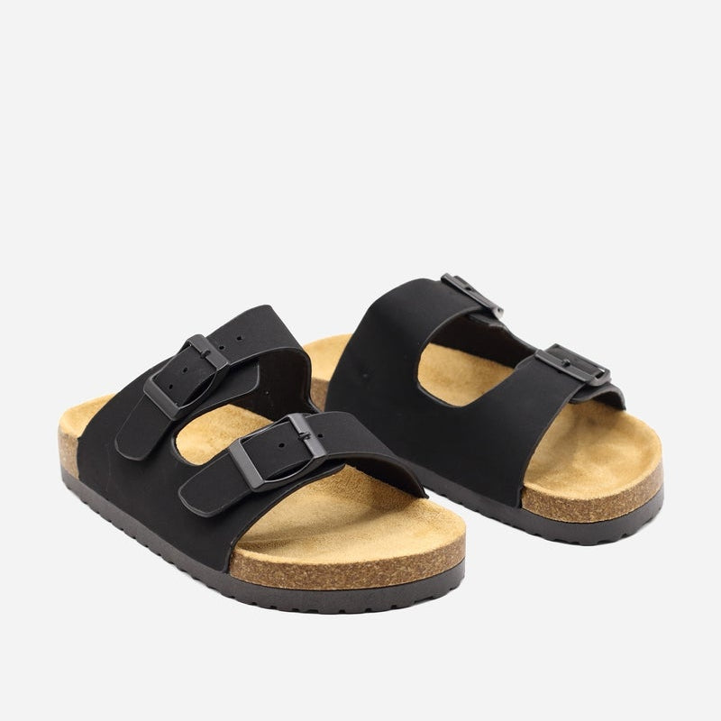 Mules double brides - Noir