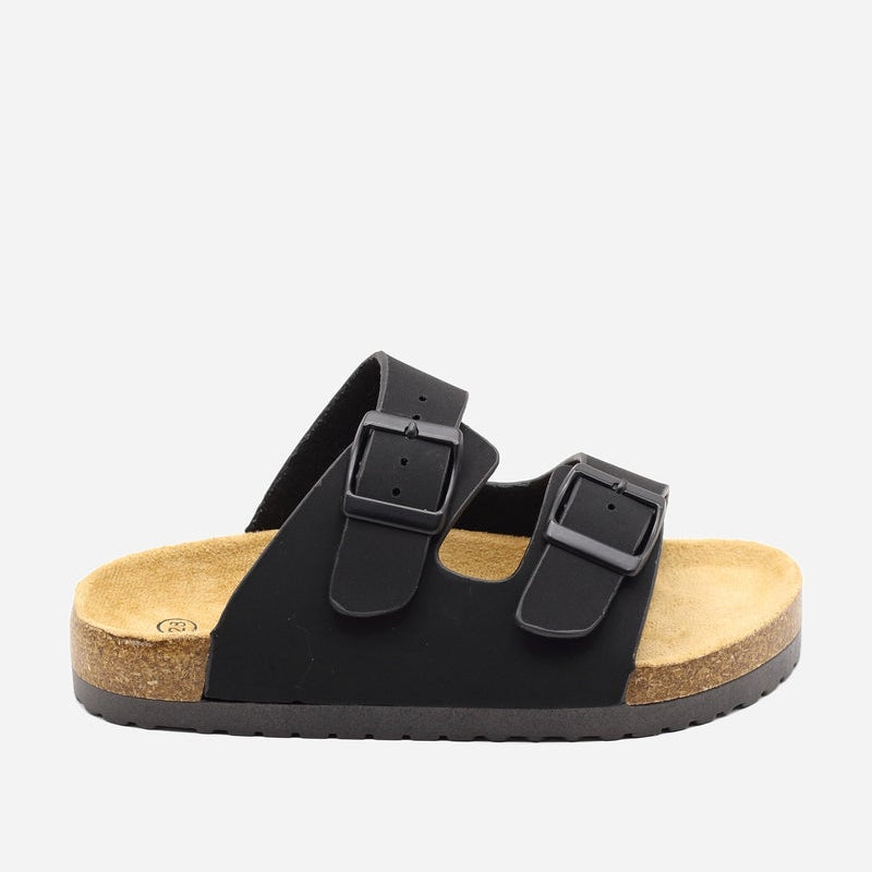 Mules double brides - Noir