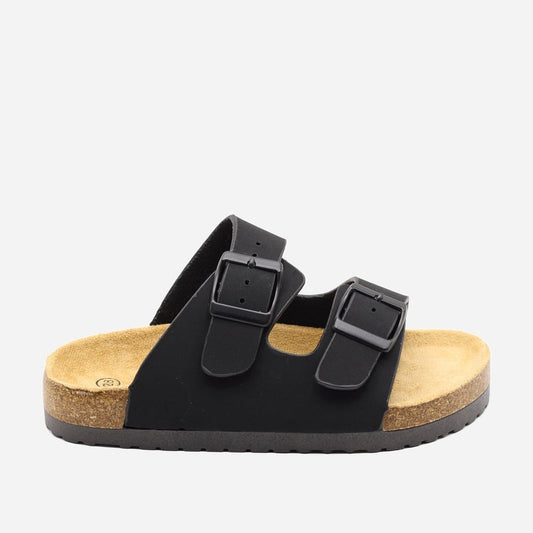 Mules double brides - Noir