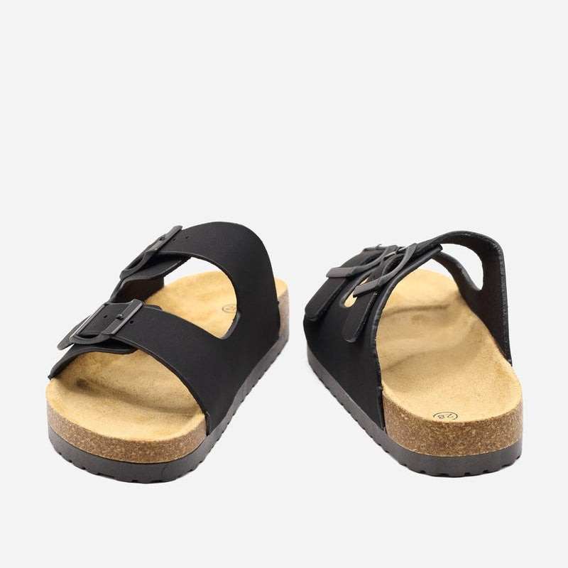 Mules double brides - Noir