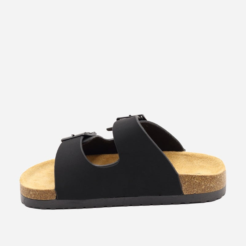 Mules double brides - Noir