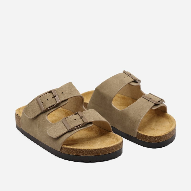Mules double brides - Taupe