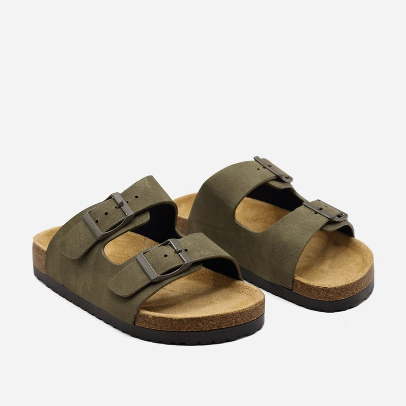 Mules double brides - Vert