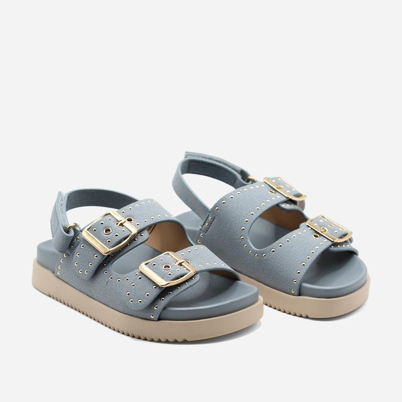 Sandales à scratch - Bleu clair