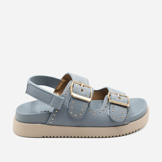 Sandales à scratch - Bleu clair
