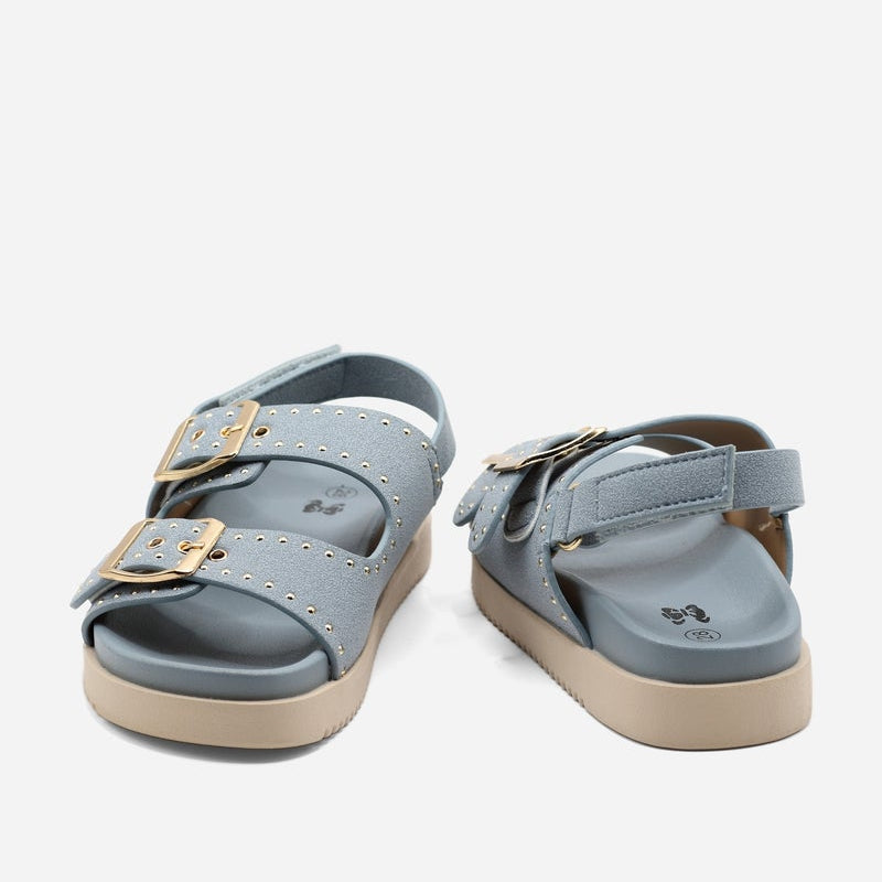 Sandales à scratch - Bleu clair