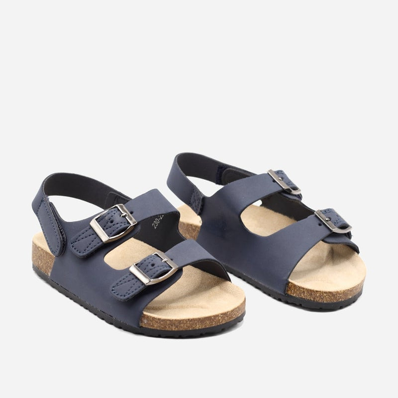 Sandales à scratch - Bleu foncé