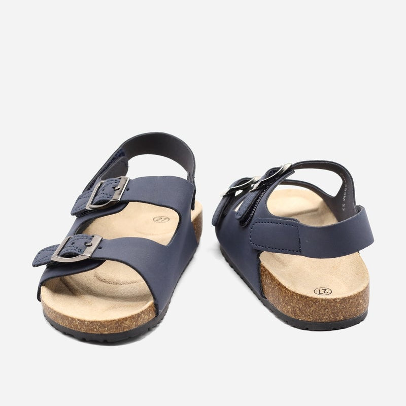 Sandales à scratch - Bleu foncé
